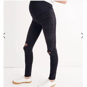 Madewell Maternity Over-the-belly Skinny Jeans in Black Sea